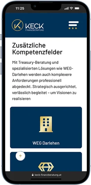 KECK Finanzberatung auf dem Smartphone