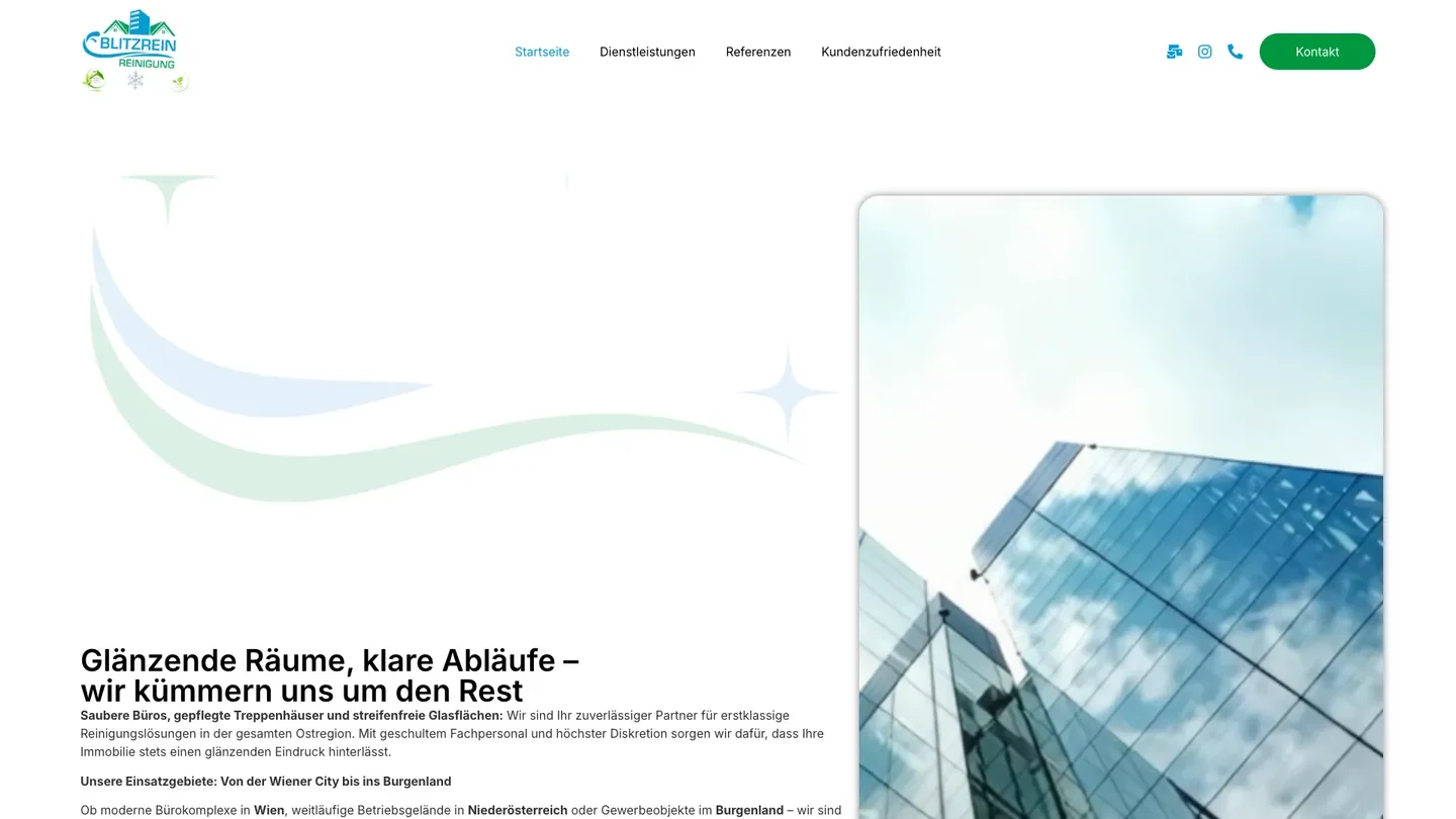 Website von Blitzreinreinigung
