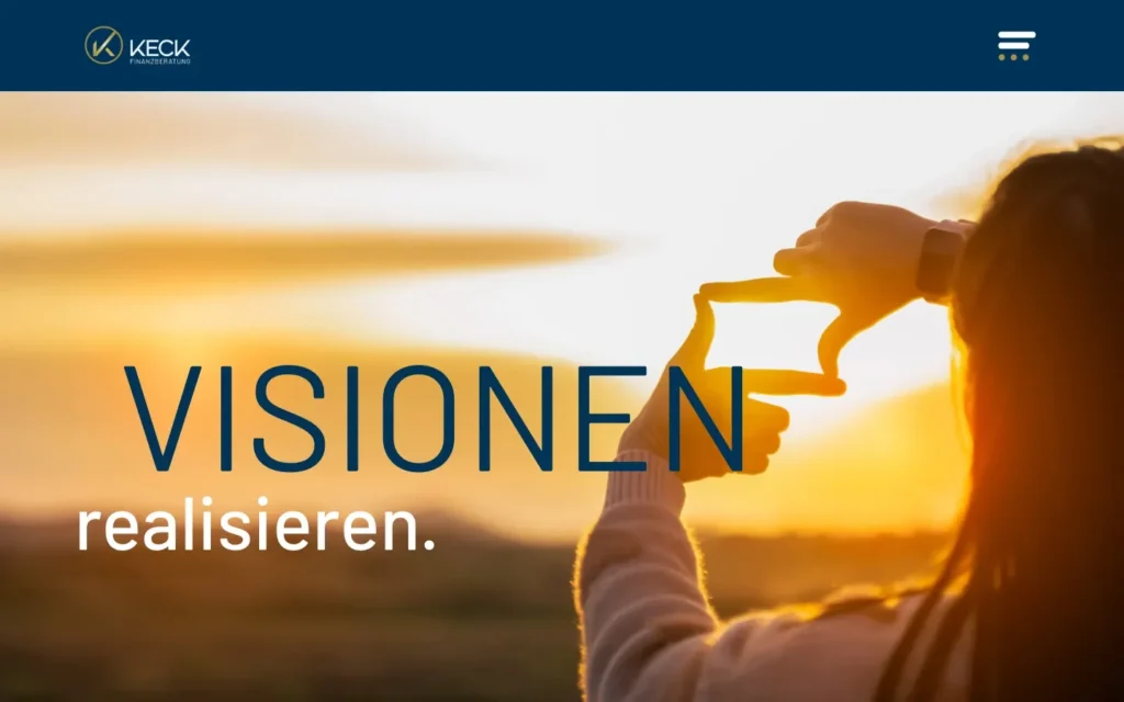 Website der KECK Finanzberatung